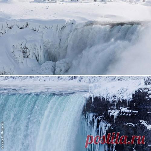 Замерзший Ниагарский водопад