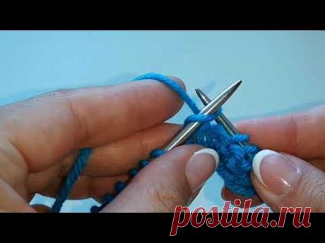 Раппорт 1 ряд. Шикарный Узор спицами для начинающих - YouTube
