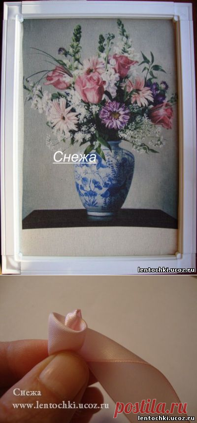 Вышивка лентами - Мастер-класс "Вышивка принт 1"