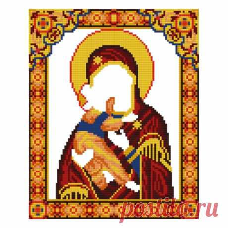 Кристальная мозаика ФРЕЯ Икона Божией Матери. Владимирская 27 х 22 см — купить в интернет-магазине ОНЛАЙН ТРЕЙД.РУ