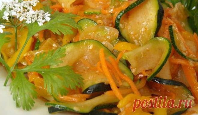 Кабачки по-корейски на зиму в банках