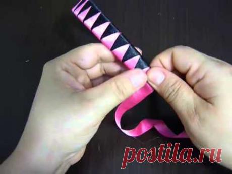 Manualidades la hormiga. Tejido de diademas . headbands woven tape No.91 - YouTube