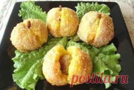Картофельные персики с начинкой