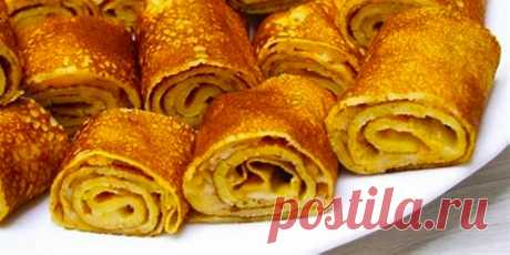 БЛИНЫ ИЗ МАННОЙ КРУПЫ С СЫРНОЙ НАЧИНКОЙ