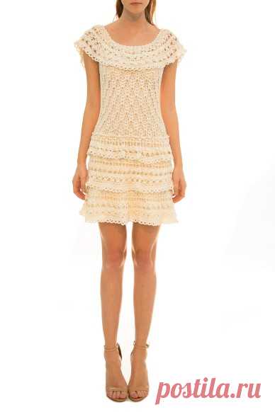 Off White Martini Long Dress - Vanessa Montoro - vanessamontorolojausa
