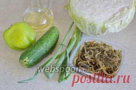 Салат с морской капустой и огурцами