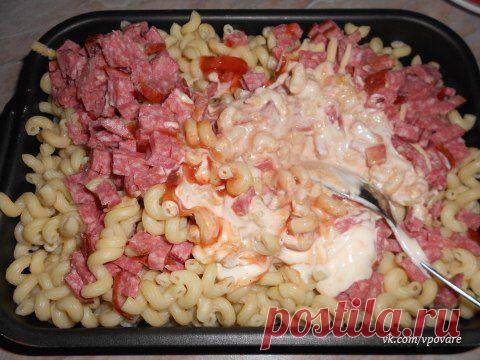 Пикантные макароны в духовке