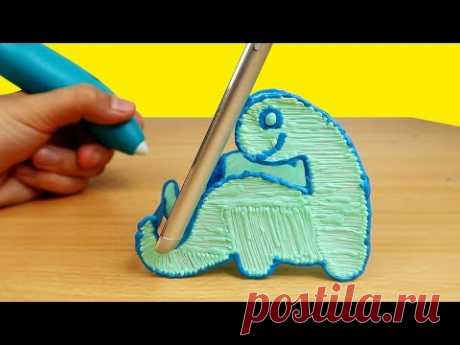 Новая 3D РУЧКА! Подставка для телефона Динозаврик!  alex boyko