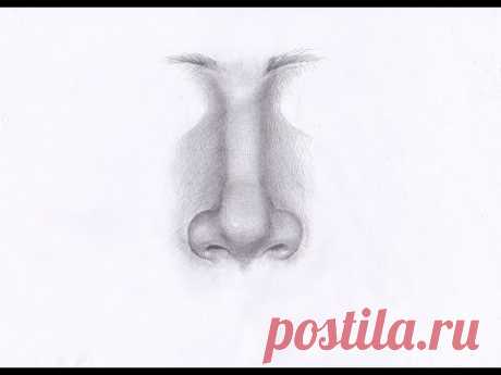 Как рисовать НОС ЧЕЛОВЕКА карандашом. Урок 62. How to draw a nose in pencil. Lesson 62