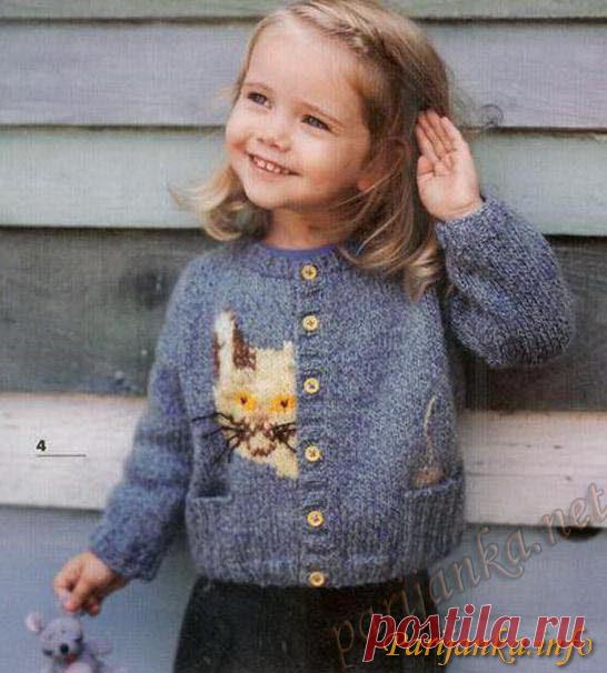 Кардиган Кот и мышь (д) 04*463 PHIL №1374