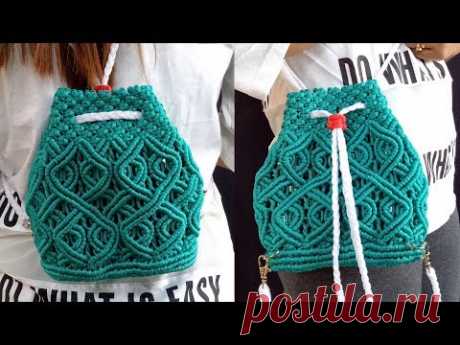 Macrame Bag New Design | Handmade Macrame Bag | DIY Macrame Backpack Tutorial