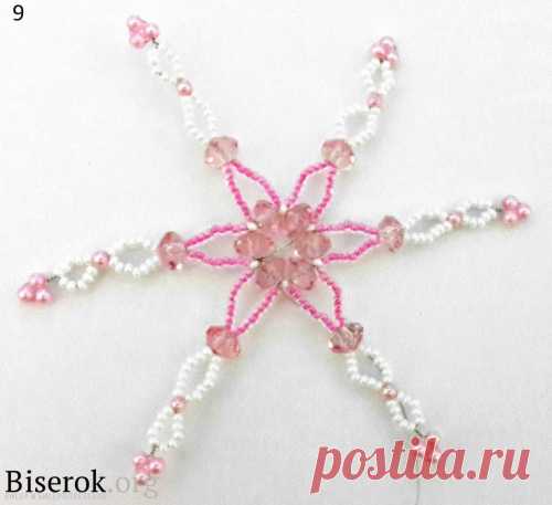 МК ободок "Снежинка" / Новогодние изделия, Разные изделия / Biserok.org