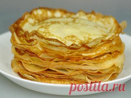 Вкусные тонкие блинчики
