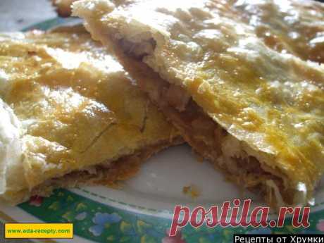 Штрудель яблочный из слоеного теста рецепт с фото пошагово - 1000.menu