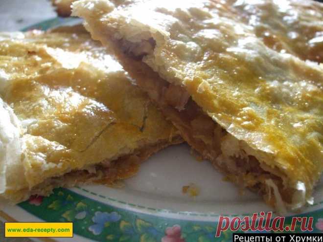 Штрудель яблочный из слоеного теста рецепт с фото пошагово - 1000.menu