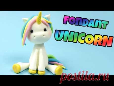 How to make fondant UNICORN cake topper