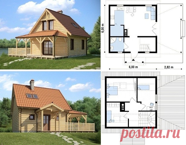 #ДомаВеранды 
Дома из бруса хорошо зарекомендовали себя благодаря оптимальному соотношению потребительских качеств. Они отличаются прекрасной тепло- и звукоизоляцией, красивым внешним видом и комфортным микроклиматом, благодаря использованию природных материалов. Такой дом – идеальный выбор для тех, кто хочет оградиться от испорченной экологии крупных городов. ... Весьма распространены дома с габаритными размерами 6х6, которые идеально подойдут даже большой семье