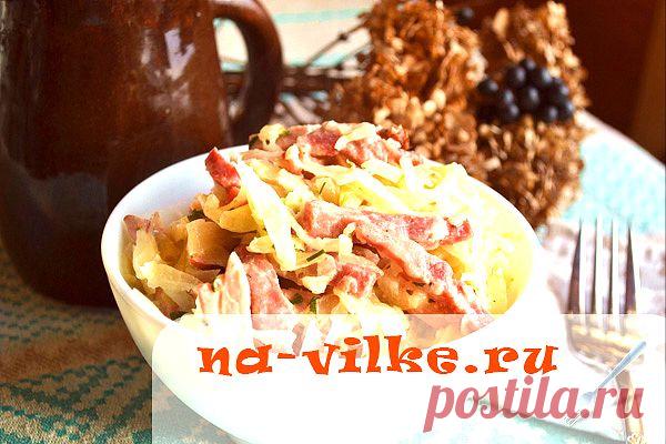 Тушеная капуста с копченостями "ПослеПраздничная".