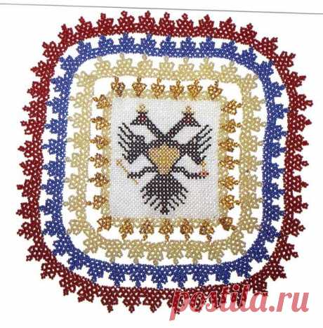 салфетка российский триколор | biser.info - всё о бисере и бисерном творчестве