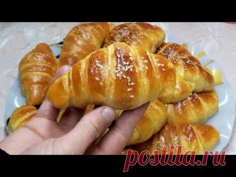 СУПЕР-КРУАССАНЫ без возни💯Самый лекий способ! Delicious croissants!Kruvasan tatli poğaça😍