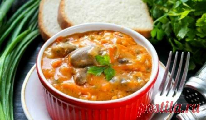 Вкуснейший гуляш из куриных сердечек