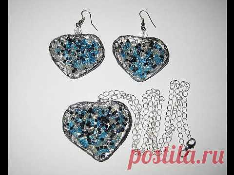 Комплект украшений "Сердечки". Папье-маше / Работа с бумагой / PassionForum - мастер-классы по рукоделию