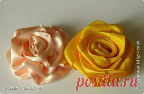 2 способа как быстро сделать розу из ленты | Страна Мастеров