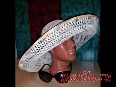 ПЛЯЖНО-ОГОРОДНАЯ)) шляпка крючком//Как вставить регилен//Процесс работы//