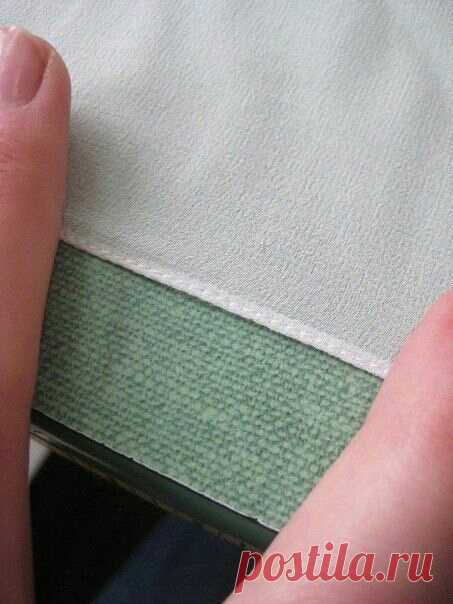 Как подшить капризный материал diy Модная одежда и дизайн интерьера своими руками
