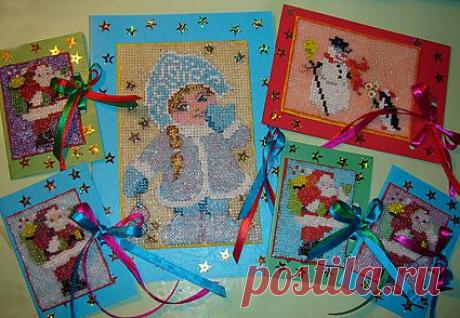 Новогодние открытки МК.