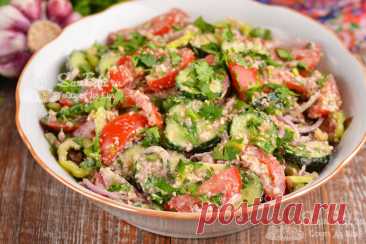Быстрый и очень вкусный овощной салат по-грузински (все дело в заправке) | Совет да Еда | Дзен