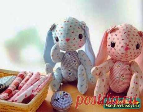 Мягкие игрушки своими руками. Зайка. Выкройка и описание
