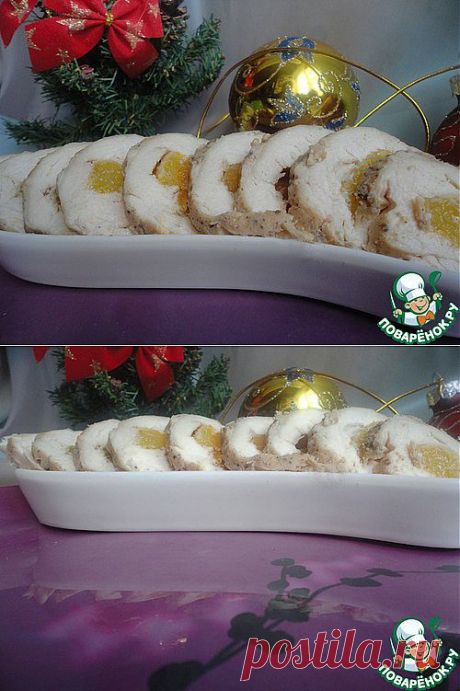 Диетический рулет из куриной грудки для праздничного стола - кулинарный рецепт