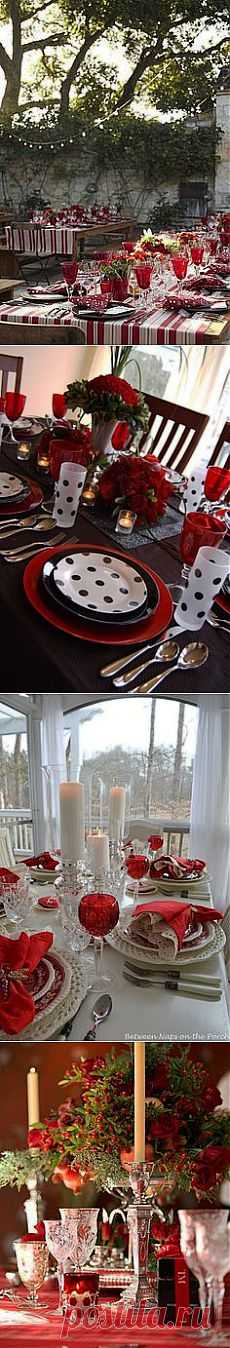 Tablescape ● Dramatic Red & Black | Table Design - Linens & Chairs | …
