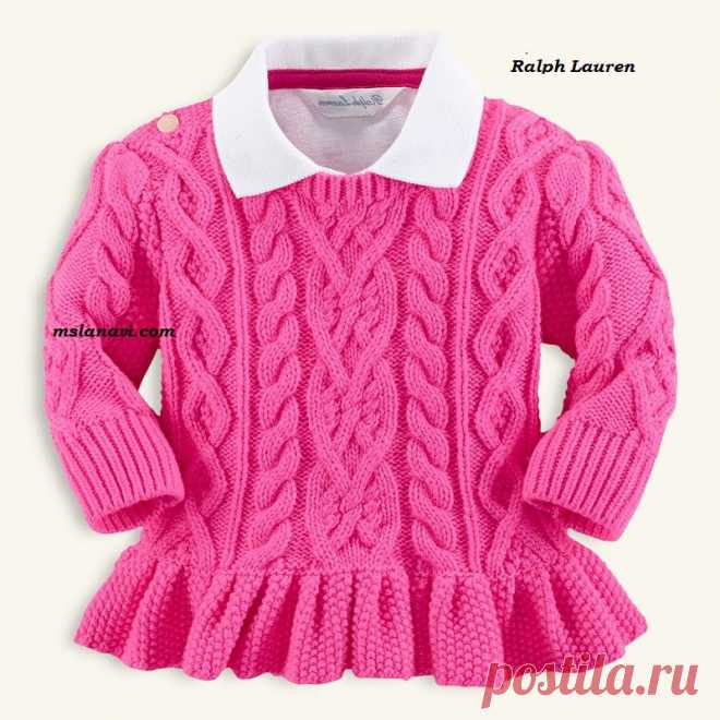 Вязаный пуловер для девочки от Ralph Lauren