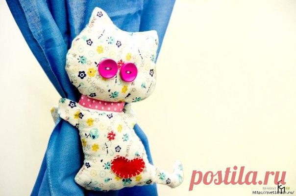 Кот подхват для штор своими руками. Мастер-класс &#8212; Планета и человек