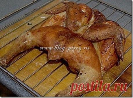 Цыпленок табака в духовке по-быстрому