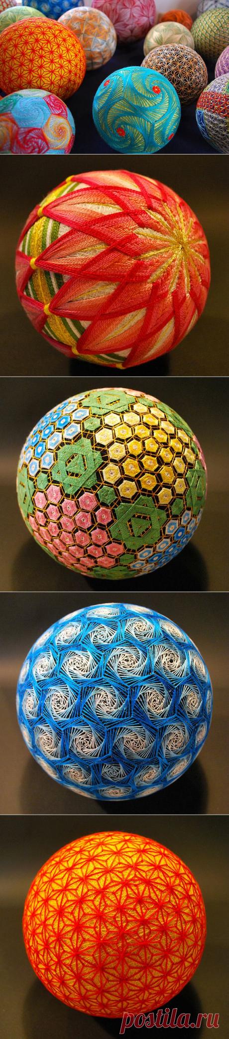 Вязаные шары тэмари | Сделай сам!