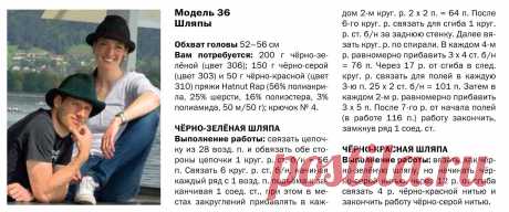 Шляпка крючком
