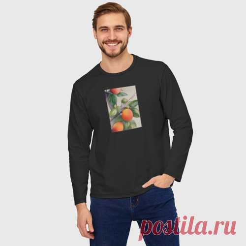 Мужской лонгслив oversize хлопок Абрикос арт - купить по цене 1855 руб в интернет-магазине Всемайки, арт 3340375