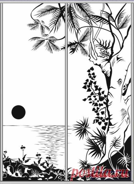 Пескоструйный рисунок Пейзаж 1967 | Хороший дизайн: Скинали Фрески Фотообои Пескоструйные рисунки