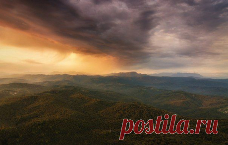 Вид с башни Ахун в Сочи, Россия