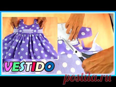 ESPECTACULAR Vestido de niña fácil de hacer