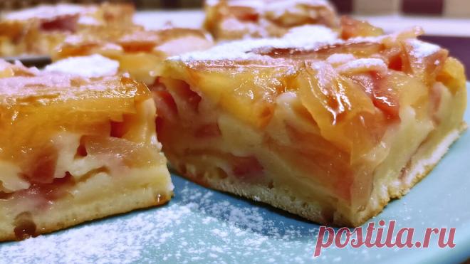 Прозрачный яблочный пирог "Перевёртыш" (красивый, сочный и готовить просто) | Розовый баклажан | Яндекс Дзен