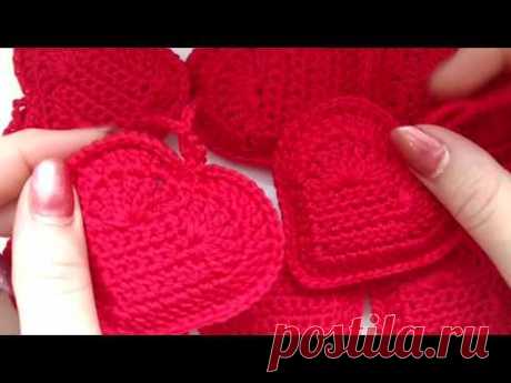 ♥Вяжем сердечко крючком♥Подробный мастер-класс♥
