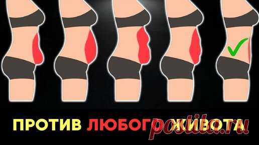 Тренировка против всех видов ВЫПИРАЮЩЕГО ЖИВОТА (занимает 10 минут а день) | Главный по фигуре | фитнес | Дзен