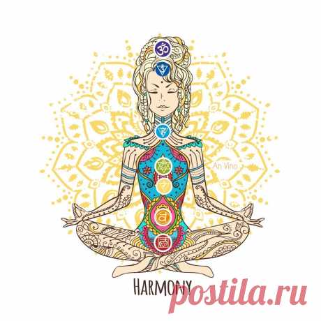 Yoga Man With Dreadlock. Ornament Beautiful Doodle Art. Concept Of