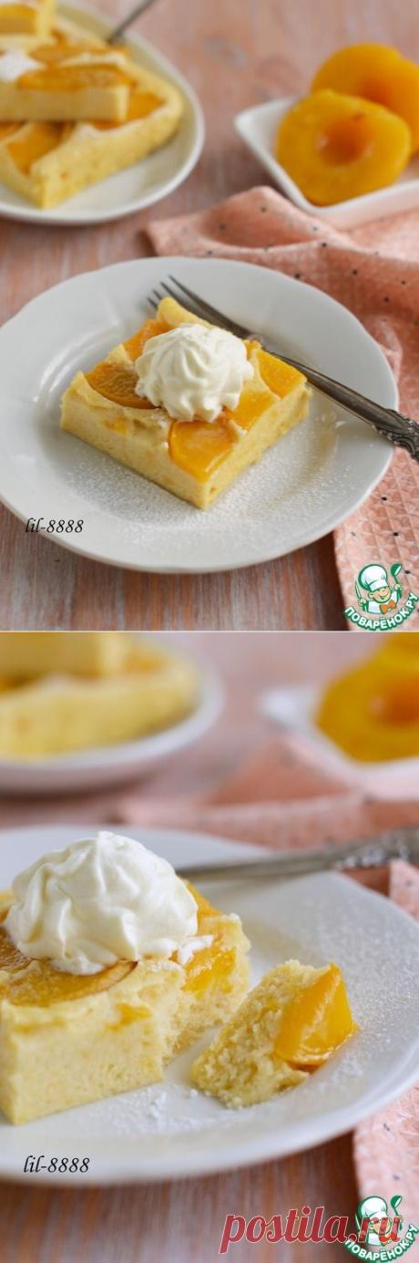 Пирог йогуртовый с персиками - кулинарный рецепт