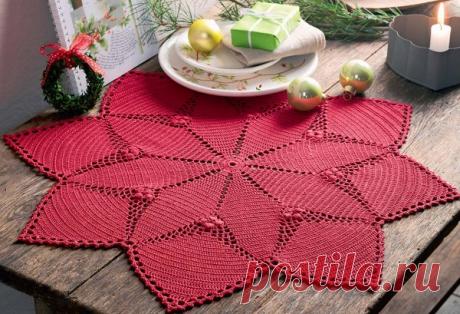 Салфетка Цветок крючком