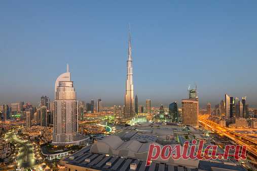 Burj Khalifa Tower At Sunrise In Dubai Stock Photo | Getty Images